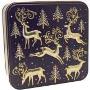 Christmas - Gift Tins - Embossed Gold Stags
